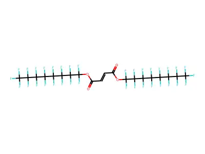 1,4-Bis(1,1,2,2,3,3,4,4,5,5,6,6,7,7,8,8,8-heptadecafluorooctyl) 2-butenedioate structure