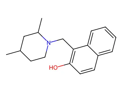 2-Naphthol, 1-((2,4-dimethylpiperidino)methyl)- structure