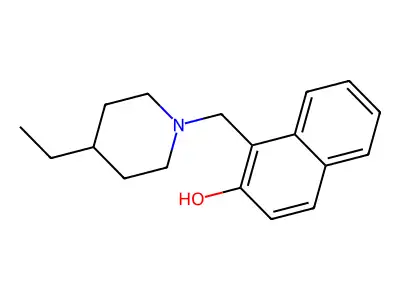 2-Naphthol, 1-((4-ethylpiperidino)methyl)- structure