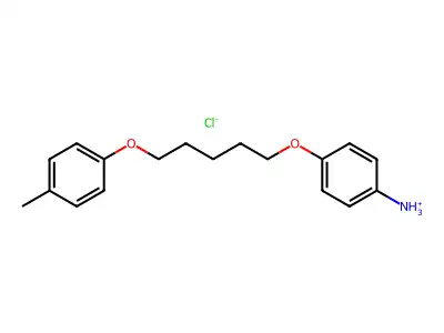 Aniline, p-(5-(p-tolyloxy)pentyloxy)-, hydrochloride structure