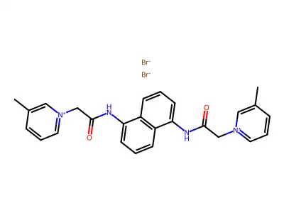 3-Picolinium, 1,1'-(1,5-naphthylenebis(iminocarbonylmethylene))bis-, dibromide structure