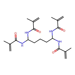 N,N',N'',N'''-(1,5-pentanediylidene)tetrakismethacrylamide structure