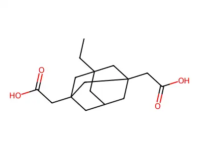 5-Ethyltricyclo[3.3.1.13,7]decane-1,3-diacetic acid structure