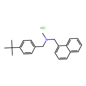 N-[(4-tert-butylphenyl)methyl]-N-methylnaphthalen-1-amine;hydrochloride structure