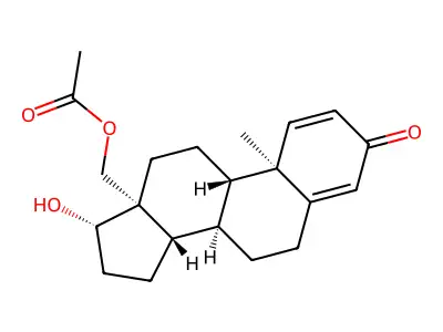 17-beta,19-Dihydroxyandrosta-1,4-dien-3-one 19-acetate structure
