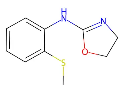 Aniline, o-methylthio-N-(2-oxazolin-2-yl)- structure