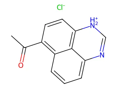 Ketone, methyl 6-perimidinyl, hydrochloride structure