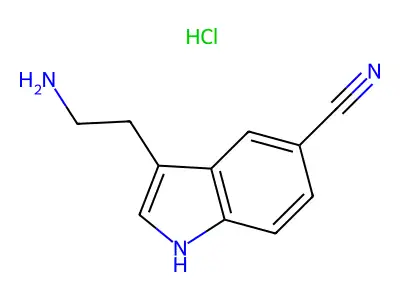 Indole-5-carbonitrile, 3-(2-aminoethyl)-, hydrochloride structure