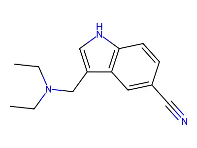 Indole-5-carbonitrile, 3-(diethylaminomethyl)- structure