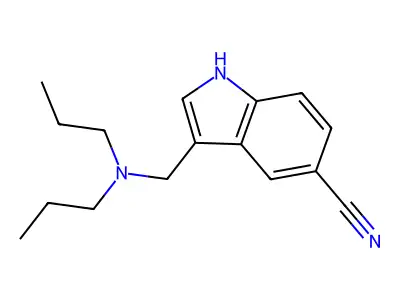 Indole-5-carbonitrile, 3-(dipropylaminomethyl)- structure