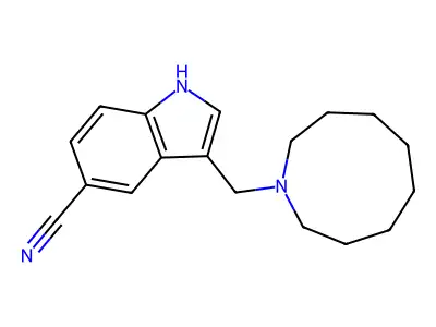 Indole-5-carbonitrile, 3-(octahydro-1H-azonin-1-ylmethyl)- structure