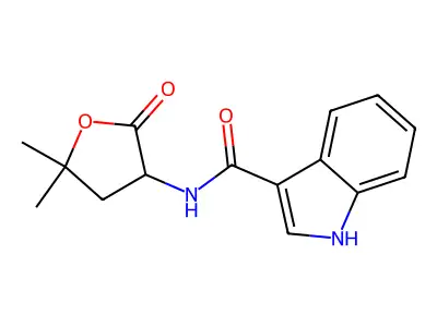Indole-3-carboxamide, N-(5,5-dimethyl-2-oxotetrahydro-3-furyl)- structure