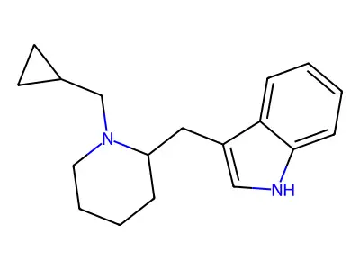 Indole, 3-((1-cyclopropylmethyl-2-piperidyl)methyl)- structure