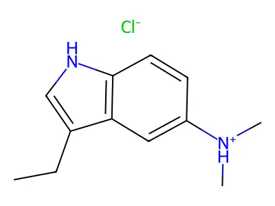 Indole, 5-(dimethylamino)-3-ethyl-, hydrochloride structure