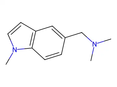 Indole, 5-((dimethylamino)methyl)-1-methyl- structure