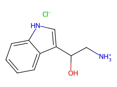 2-Amino-1-(1H-indol-3-yl)ethan-1-ol--hydrogen chloride (1/1) structure