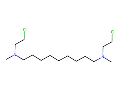 1,9-Nonanediamine, N,N'-bis(2-chloroethyl)-N,N'-dimethyl- structure