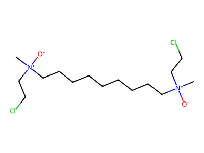 1,9-Nonanediamine, N,N'-bis(2-chloroethyl)-N,N'-dimethyl-, N,N'-dioxide structure