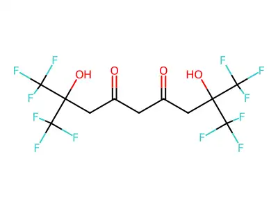 4,6-Nonanedione, 2,8-bis(trifluoromethyl)-2,8-dihydroxy-1,1,1,9,9,9-hexafluoro- structure
