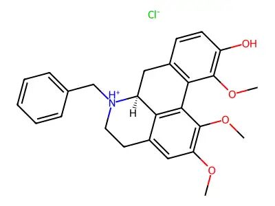 6a-alpha-Noraporphin-9-ol, 6-benzyl-1,2,10-trimethoxy-, hydrochloride structure