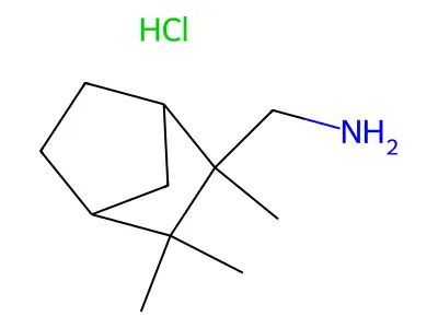 3-Norbornanemethylamine, 2,2,3-trimethyl-, hydrochloride structure