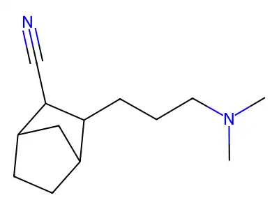 2-Norbornanenitrile, 3-(3-(dimethylamino)propyl)- structure