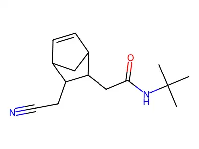 5-Norbornene-2-acetamide, N-tert-butyl-3-cyanomethyl- structure