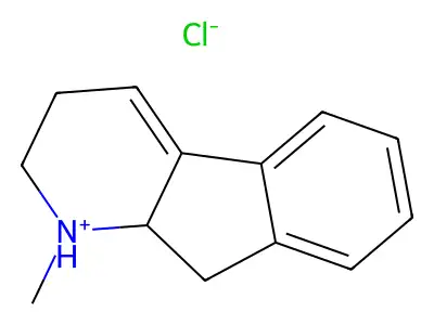 1H-Indeno(2,1-b)pyridine, 2,3,9,9a-tetrahydro-1-methyl-, monohydrochloride structure