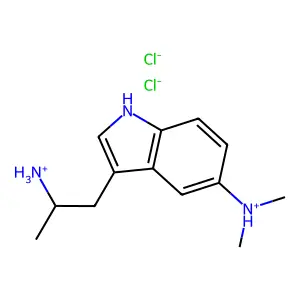 Indole, 3-(2-aminopropyl)-5-dimethylamino-, dihydrochloride structure