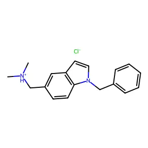 Indole, 1-benzyl-5-((dimethylamino)methyl)-, hydrochloride structure