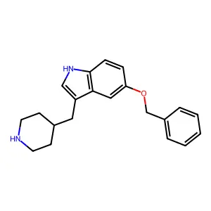 5-(Phenylmethoxy)-3-(4-piperidinylmethyl)-1H-indole structure