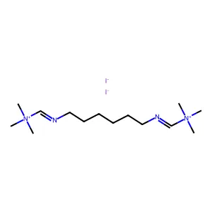 Formamidinium, N,N''-hexamethylenebis(N,N,N-trimethyl-, diiodide structure
