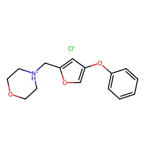 Furan, 2-(1-morpholinomethyl)-4-phenoxy-, hydrochloride structure