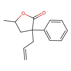 2(3H)-Furanone, dihydro-3-allyl-5-methyl-3-phenyl- structure