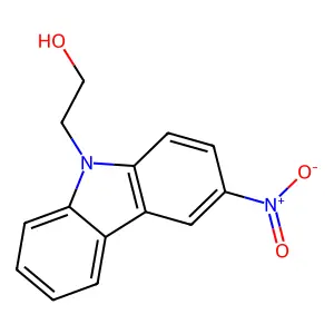 2-(3-nitro-9H-carbazol-9-yl)ethanol structure