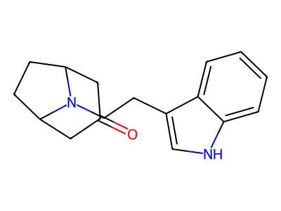 3-Nortropanone, 8-(2-(3-indolyl)ethyl)- structure