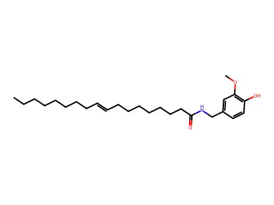 N-[(4-Hydroxy-3-methoxyphenyl)methyl]-9-octadecenamide structure