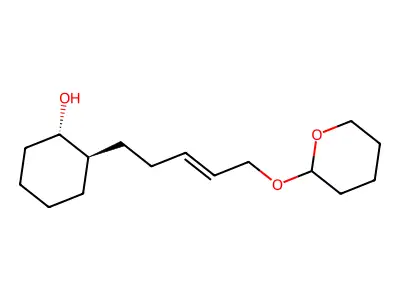 (1S,2R)-2-[(E)-5-(oxan-2-yloxy)pent-3-enyl]cyclohexan-1-ol structure