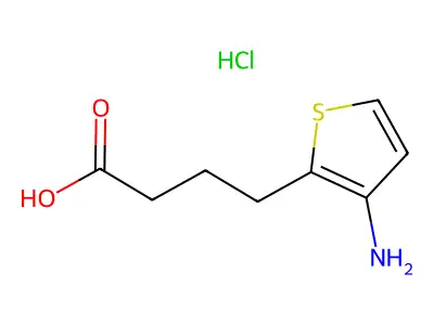 4-(3-Aminothiophen-2-yl)butanoic acid hydrochloride structure