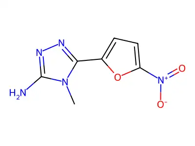 4-Methyl-5-(5-nitrofuran-2-yl)-2,4-dihydro-3H-1,2,4-triazol-3-imine structure