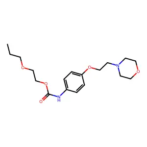 2-propoxyethyl N-[4-(2-morpholin-4-ylethoxy)phenyl]carbamate structure