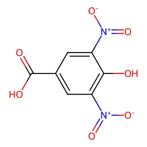 3,5-Dinitro-4-hydroxybenzoic acid structure