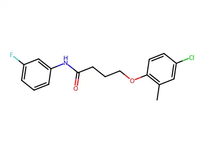 4-(4-chloro-2-methylphenoxy)-N-(3-fluorophenyl)butanamide structure