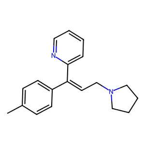 1-(4-Methylphenyl)-1-(2-pyridyl)-3-pyrrolidino prop-1-ene structure