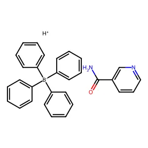3-Pyridinecarboxamide, tetraphenylborate(1-) structure