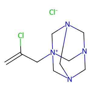 Hexamethylenetetraminium, 3-(2-chloroallyl)-, chloride structure