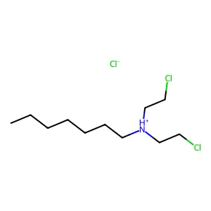 1-Heptylamine, N,N-bis(2-chloroethyl)-, hydrochloride structure