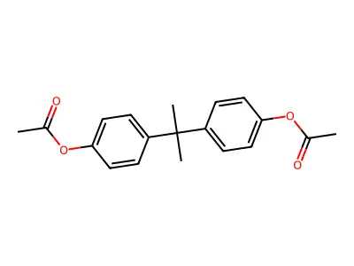 Phenol, 4,4'-(1-methylethylidene)bis-, 1,1'-diacetate structure