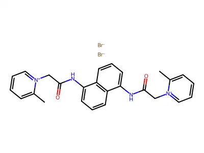 2-Picolinium, 1,1'-(1,5-naphthylenebis(iminocarbonylmethylene))bis-, dibromide structure