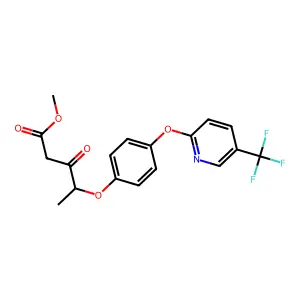 Pentanoic acid, 3-oxo-4-(4-((5-(trifluoromethyl)-2-pyridinyl)oxy)phenoxy)-, methyl ester structure
